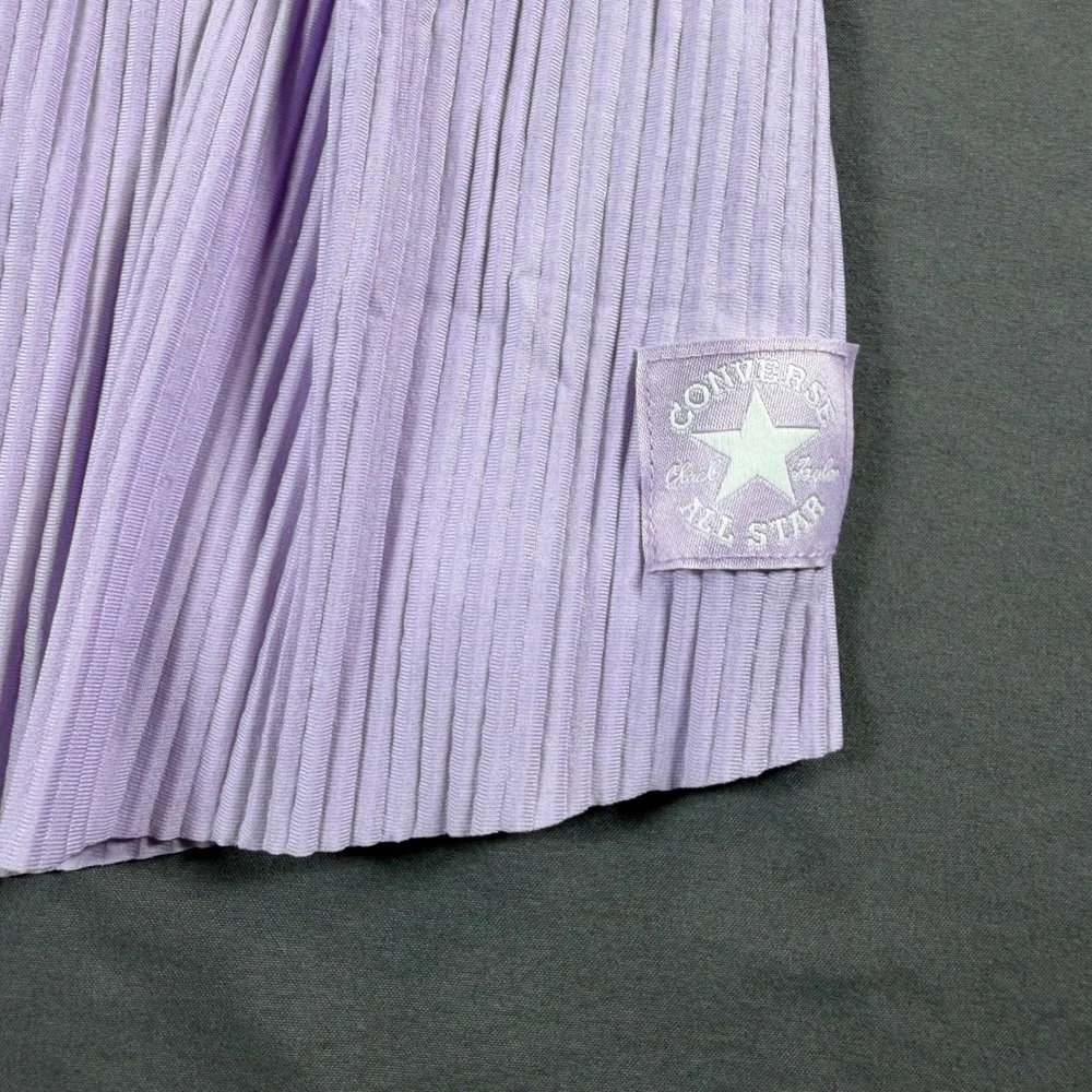 Converse Girls Lavender Purple Pleated Skort with Built-In Shorts Size XS 6-9Y
